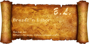 Brezán Libor névjegykártya